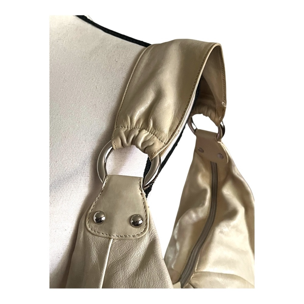 HOBO light celery green Wide Strap Subtle Leather Handbag. - Picture 6 of 10